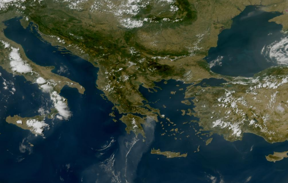 Τελευταία δορυφορική εικόνα νεφοκάλυψης