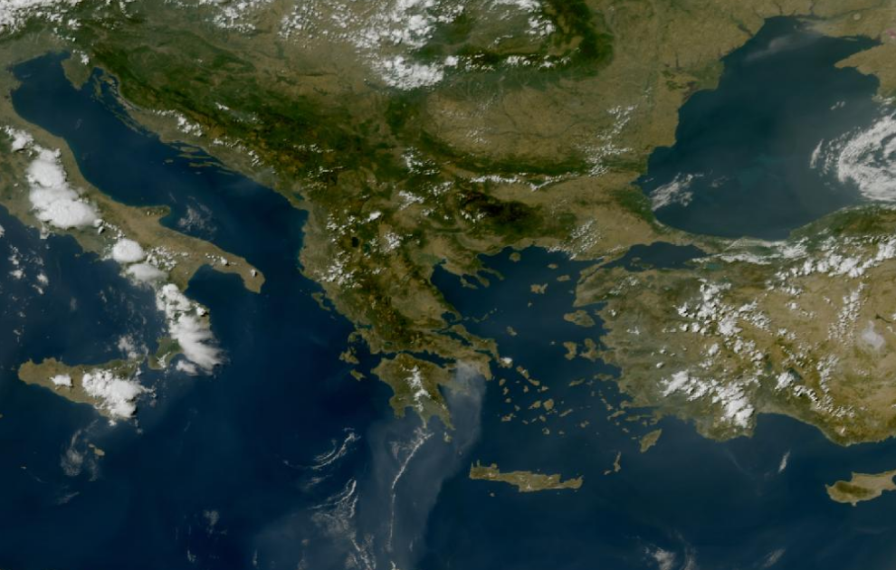 Τελευταία δορυφορική εικόνα νεφοκάλυψης