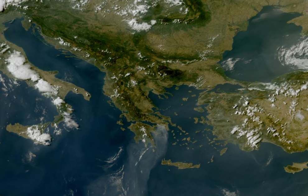 Τελευταία δορυφορική εικόνα νεφοκάλυψης