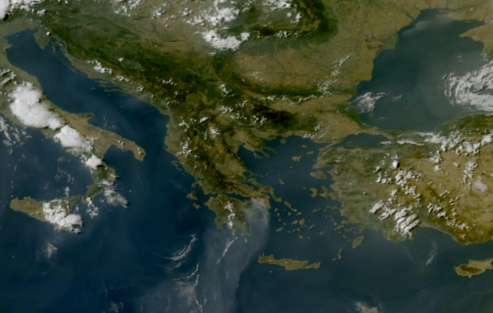 Τελευταία δορυφορική εικόνα νεφοκάλυψης