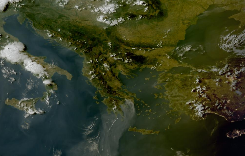 Τελευταία δορυφορική εικόνα νεφοκάλυψης