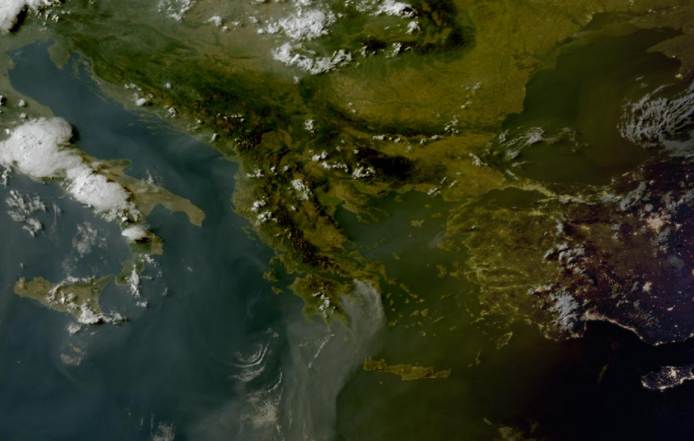 Τελευταία δορυφορική εικόνα νεφοκάλυψης
