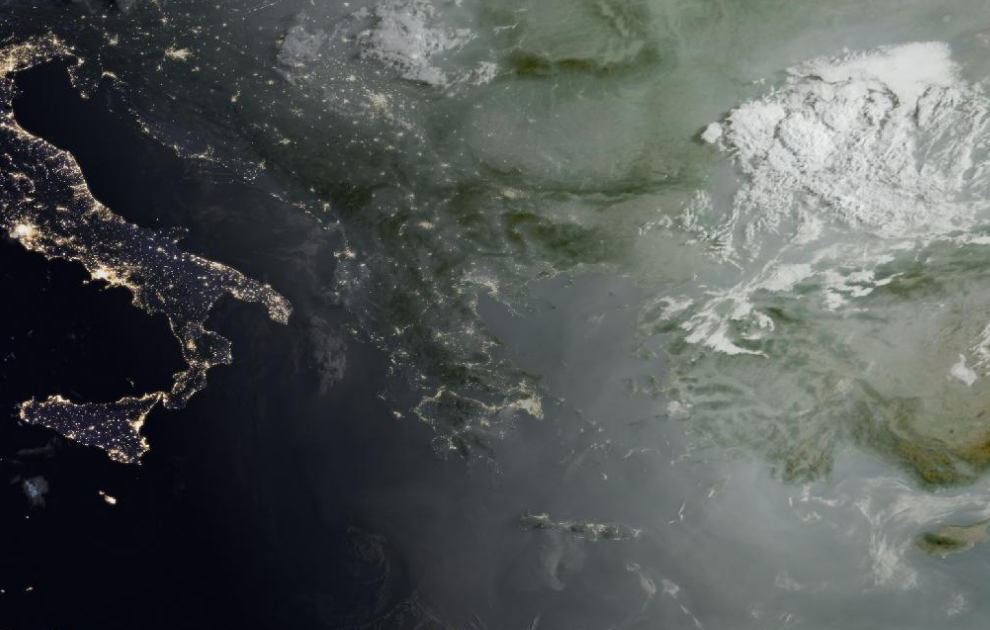 Τελευταία δορυφορική εικόνα νεφοκάλυψης