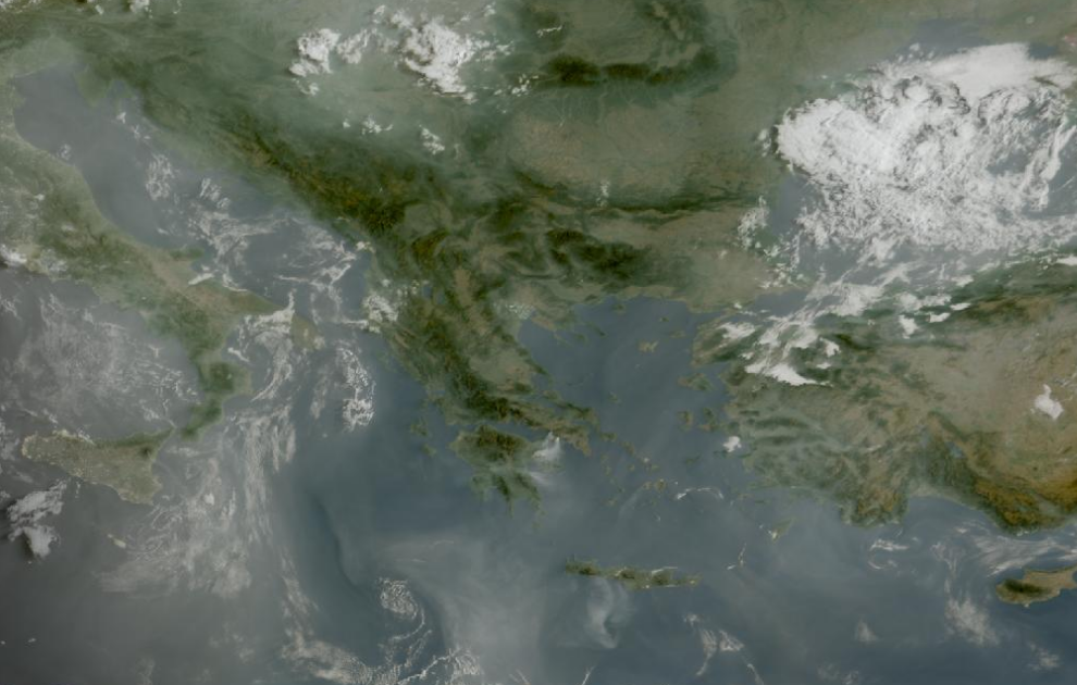 Τελευταία δορυφορική εικόνα νεφοκάλυψης