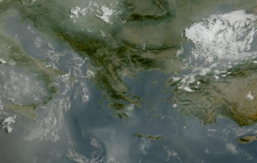 Τελευταία δορυφορική εικόνα νεφοκάλυψης