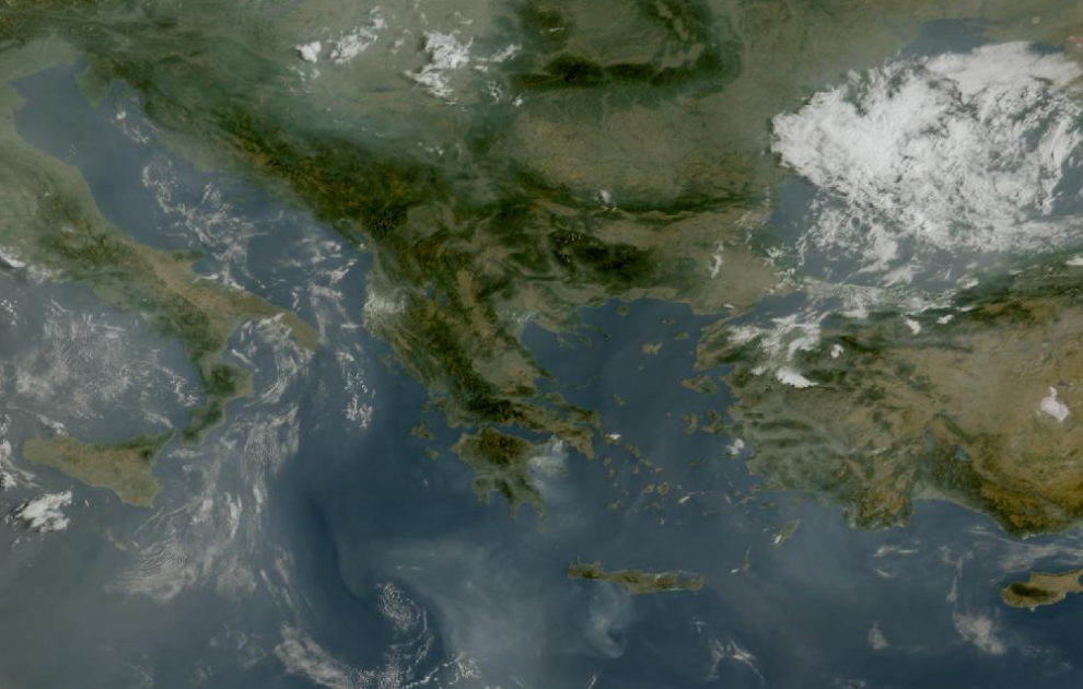 Τελευταία δορυφορική εικόνα νεφοκάλυψης