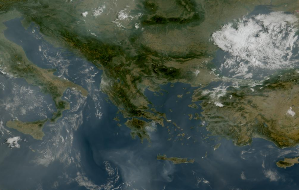 Τελευταία δορυφορική εικόνα νεφοκάλυψης