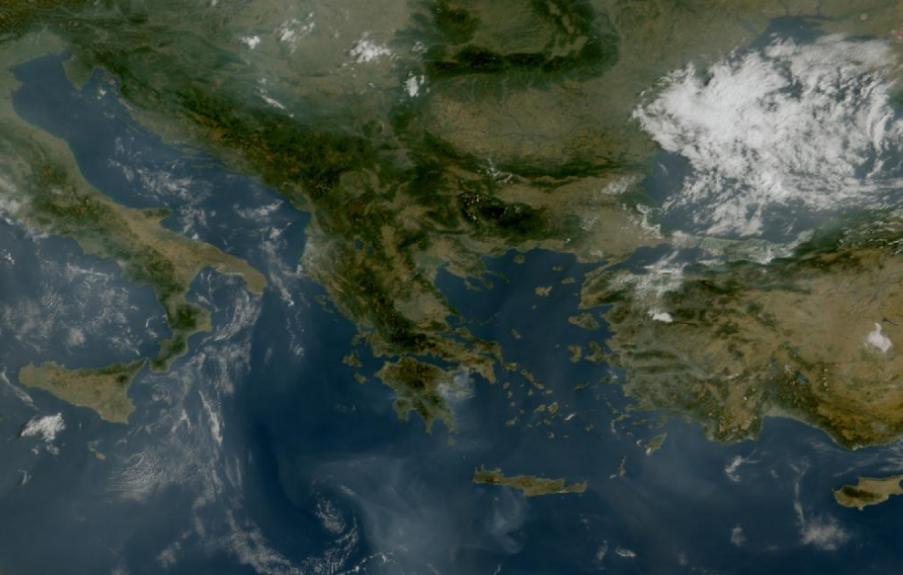 Τελευταία δορυφορική εικόνα νεφοκάλυψης