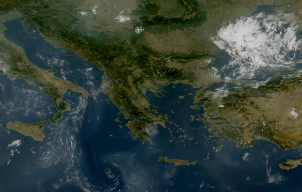 Τελευταία δορυφορική εικόνα νεφοκάλυψης
