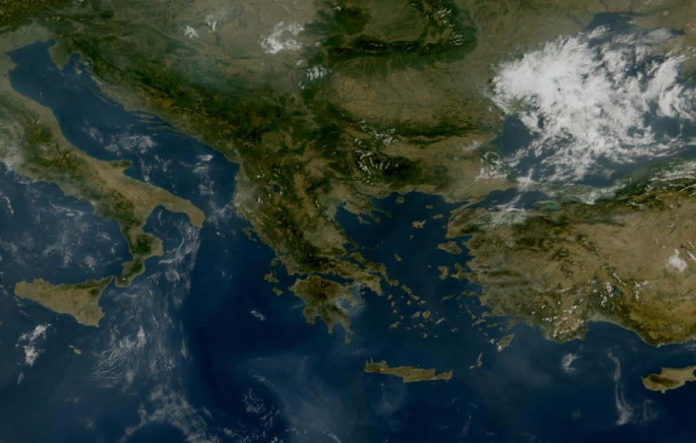 Τελευταία δορυφορική εικόνα νεφοκάλυψης