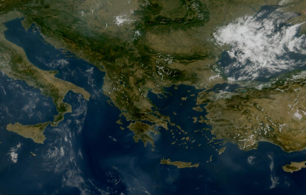 Τελευταία δορυφορική εικόνα νεφοκάλυψης