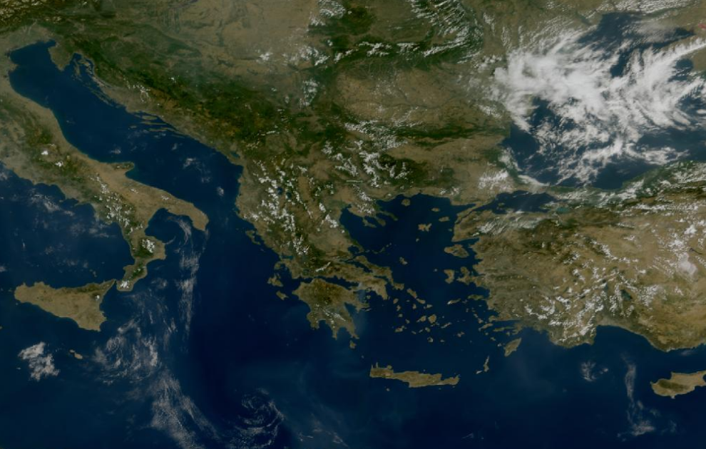 Τελευταία δορυφορική εικόνα νεφοκάλυψης