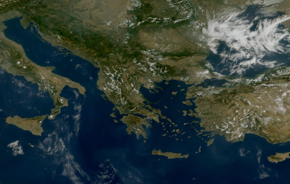 Τελευταία δορυφορική εικόνα νεφοκάλυψης