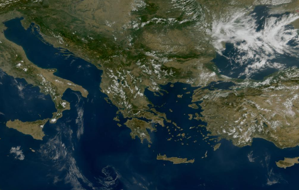 Τελευταία δορυφορική εικόνα νεφοκάλυψης