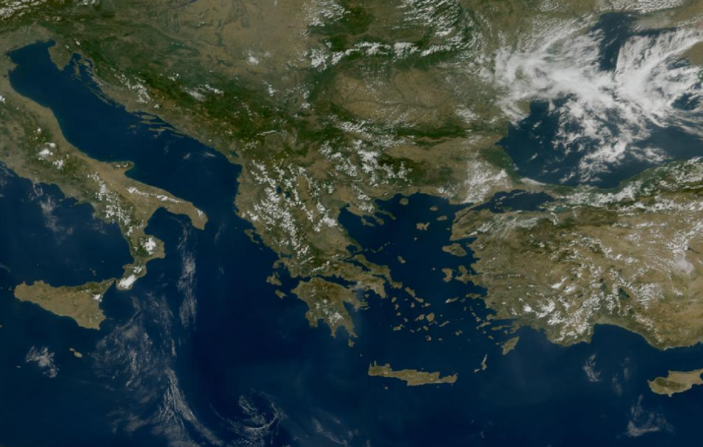 Τελευταία δορυφορική εικόνα νεφοκάλυψης