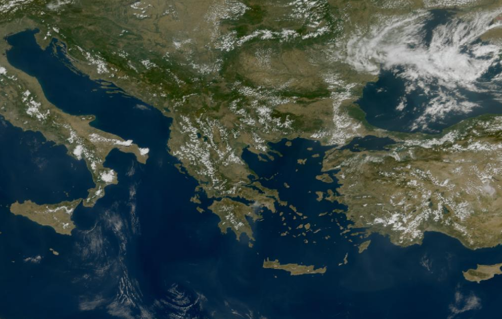 Τελευταία δορυφορική εικόνα νεφοκάλυψης