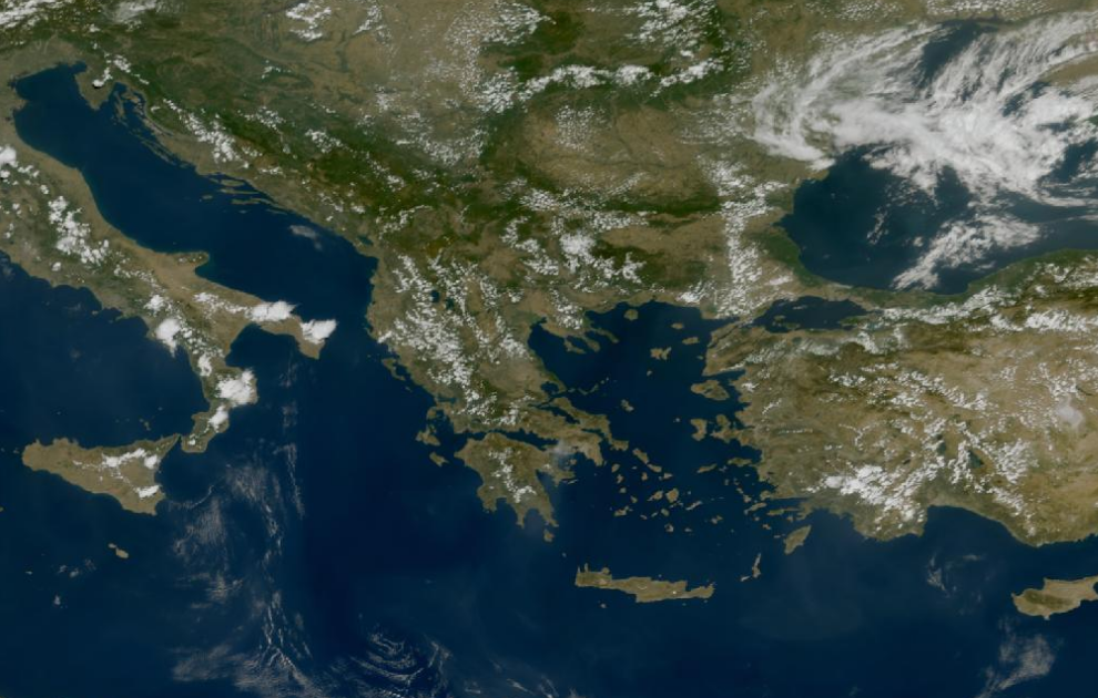 Τελευταία δορυφορική εικόνα νεφοκάλυψης
