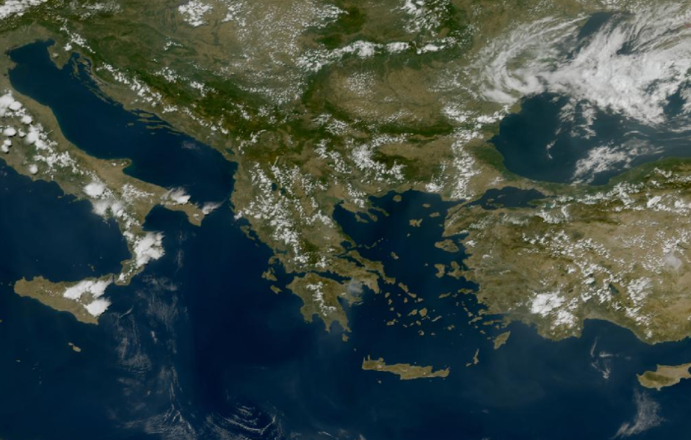 Τελευταία δορυφορική εικόνα νεφοκάλυψης