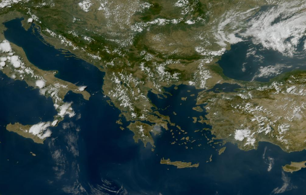 Τελευταία δορυφορική εικόνα νεφοκάλυψης