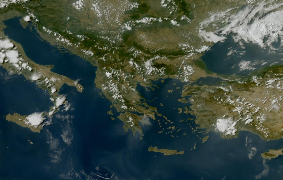 Τελευταία δορυφορική εικόνα νεφοκάλυψης