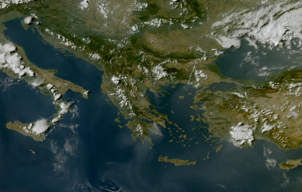Τελευταία δορυφορική εικόνα νεφοκάλυψης