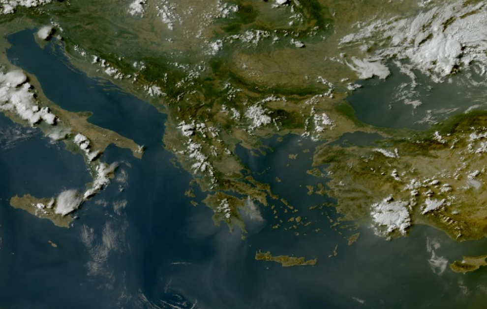 Τελευταία δορυφορική εικόνα νεφοκάλυψης