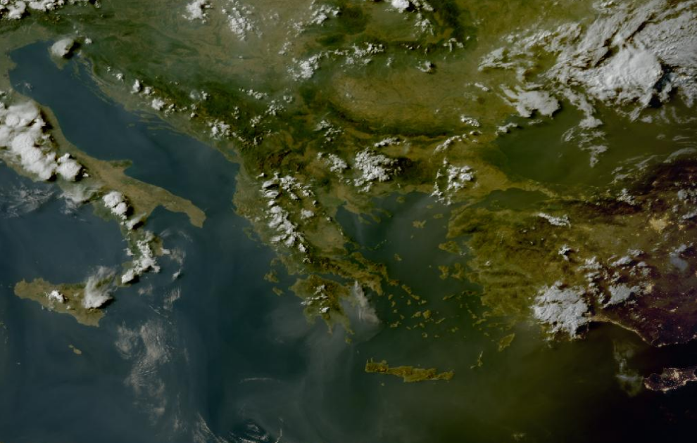 Τελευταία δορυφορική εικόνα νεφοκάλυψης