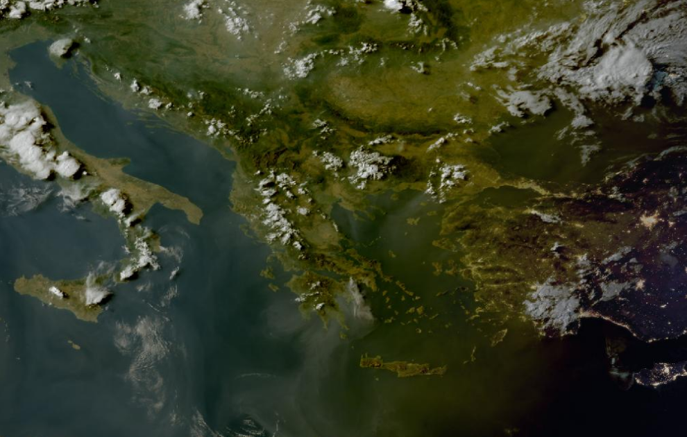 Τελευταία δορυφορική εικόνα νεφοκάλυψης