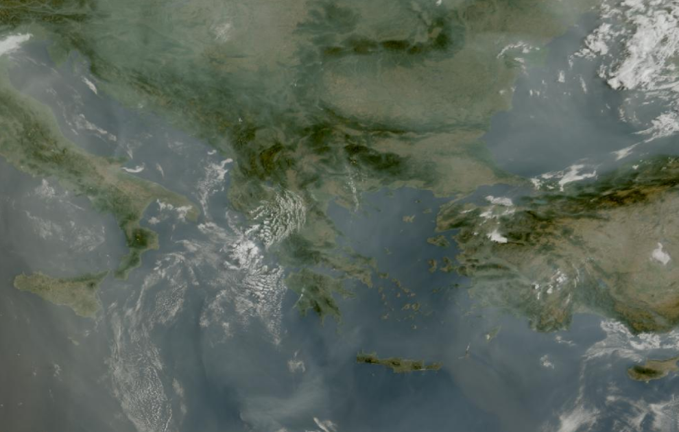 Τελευταία δορυφορική εικόνα νεφοκάλυψης