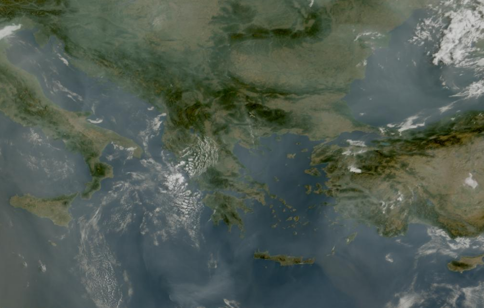 Τελευταία δορυφορική εικόνα νεφοκάλυψης