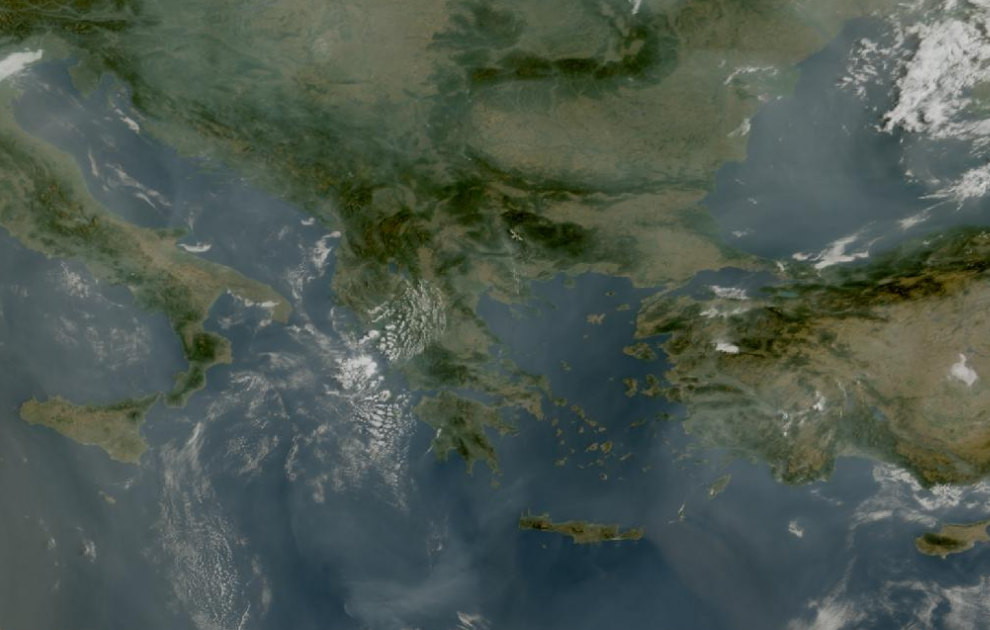 Τελευταία δορυφορική εικόνα νεφοκάλυψης