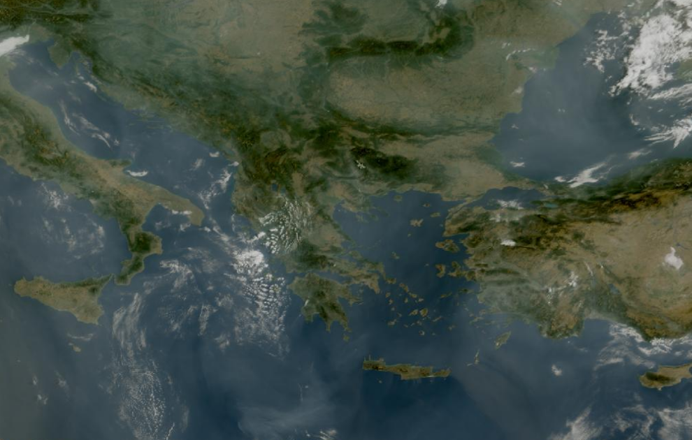 Τελευταία δορυφορική εικόνα νεφοκάλυψης