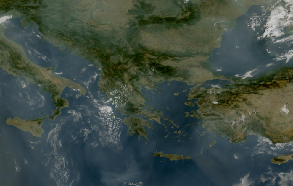 Τελευταία δορυφορική εικόνα νεφοκάλυψης
