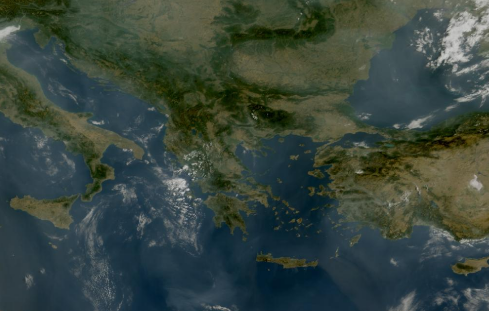 Τελευταία δορυφορική εικόνα νεφοκάλυψης