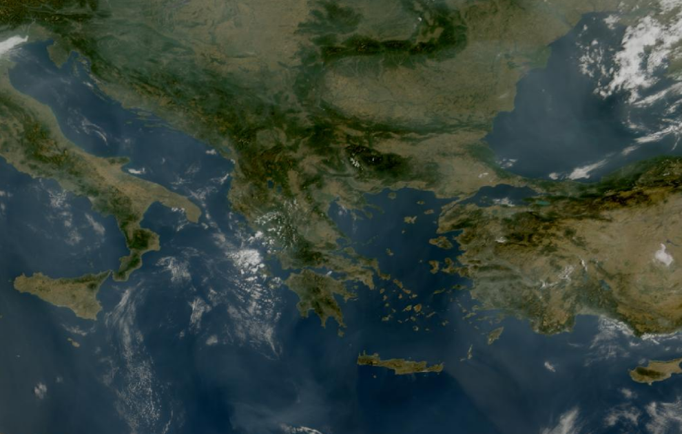 Τελευταία δορυφορική εικόνα νεφοκάλυψης