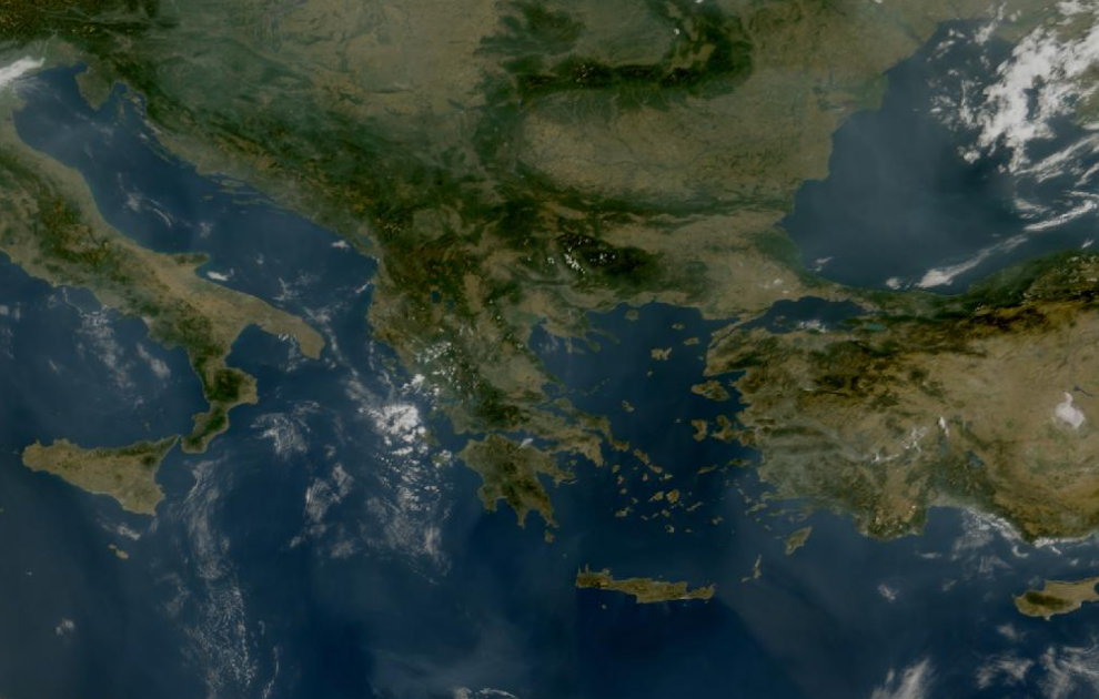 Τελευταία δορυφορική εικόνα νεφοκάλυψης