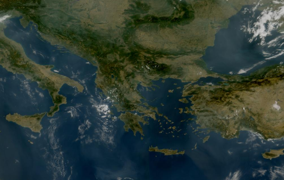 Τελευταία δορυφορική εικόνα νεφοκάλυψης