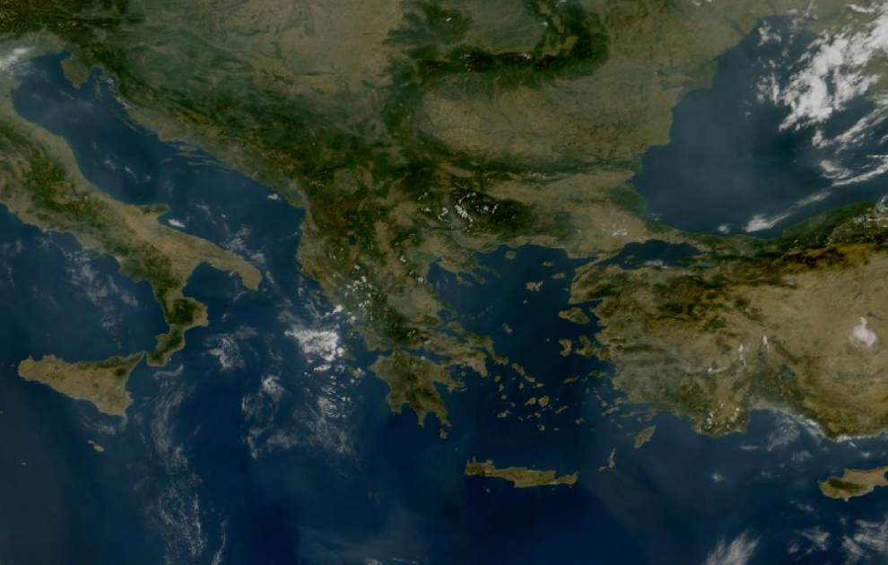 Τελευταία δορυφορική εικόνα νεφοκάλυψης