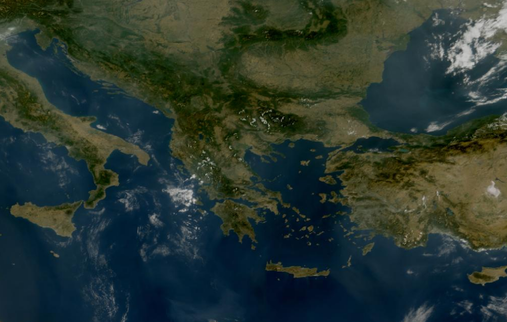 Τελευταία δορυφορική εικόνα νεφοκάλυψης