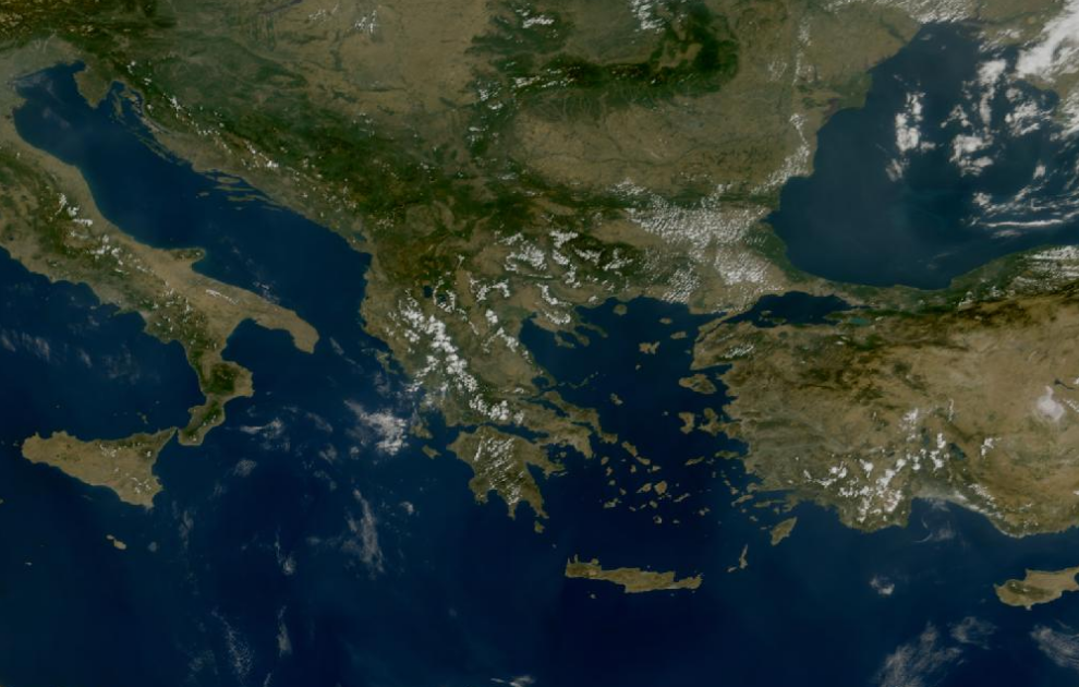Τελευταία δορυφορική εικόνα νεφοκάλυψης