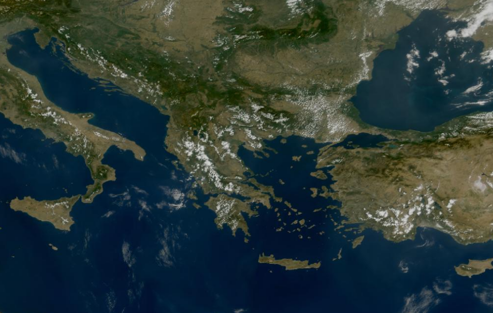 Τελευταία δορυφορική εικόνα νεφοκάλυψης