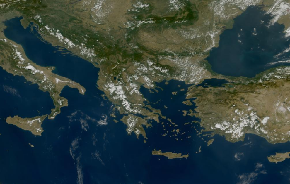 Τελευταία δορυφορική εικόνα νεφοκάλυψης