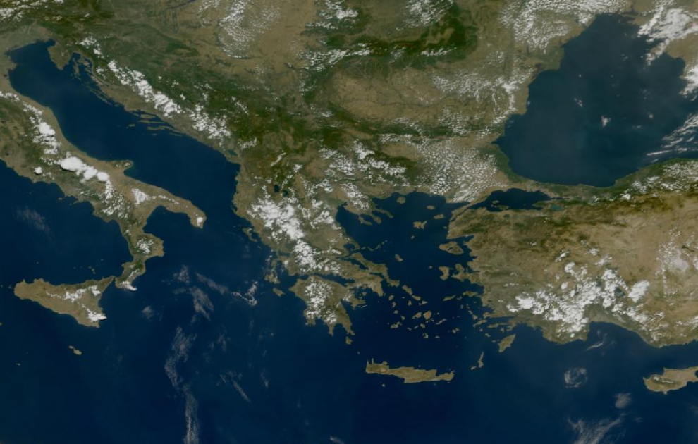 Τελευταία δορυφορική εικόνα νεφοκάλυψης