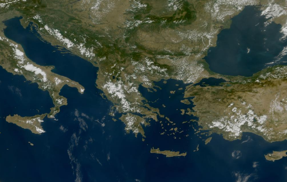 Τελευταία δορυφορική εικόνα νεφοκάλυψης