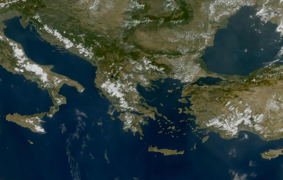 Τελευταία δορυφορική εικόνα νεφοκάλυψης