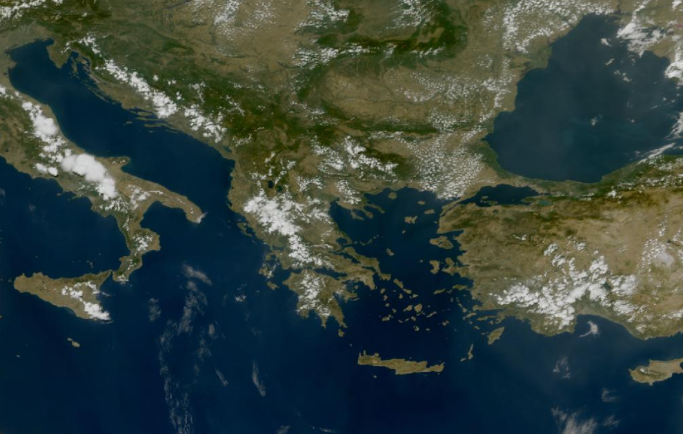 Τελευταία δορυφορική εικόνα νεφοκάλυψης