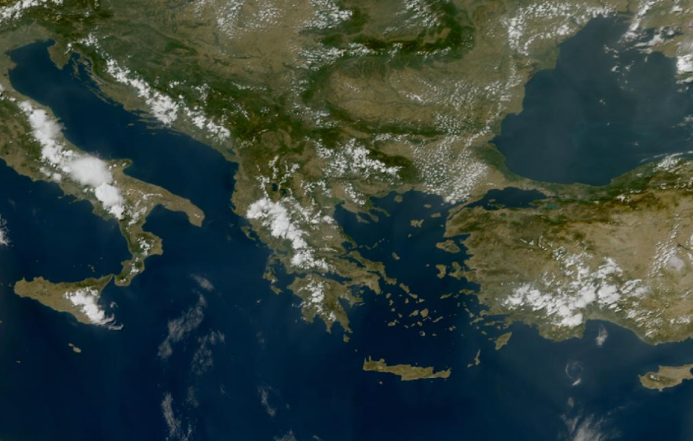 Τελευταία δορυφορική εικόνα νεφοκάλυψης