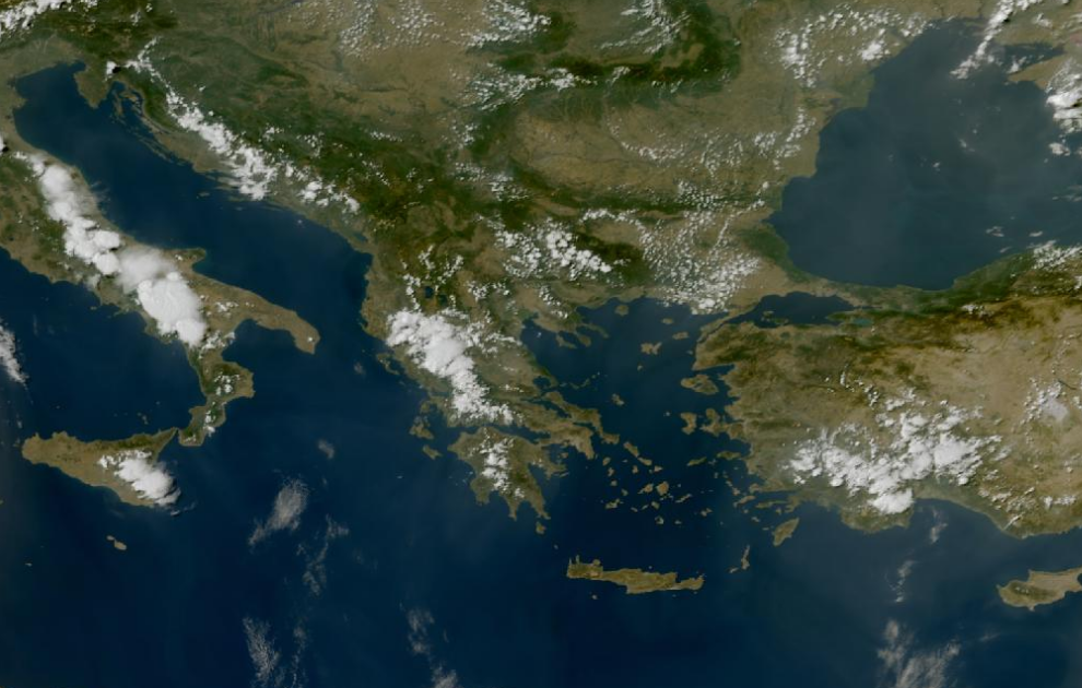 Τελευταία δορυφορική εικόνα νεφοκάλυψης