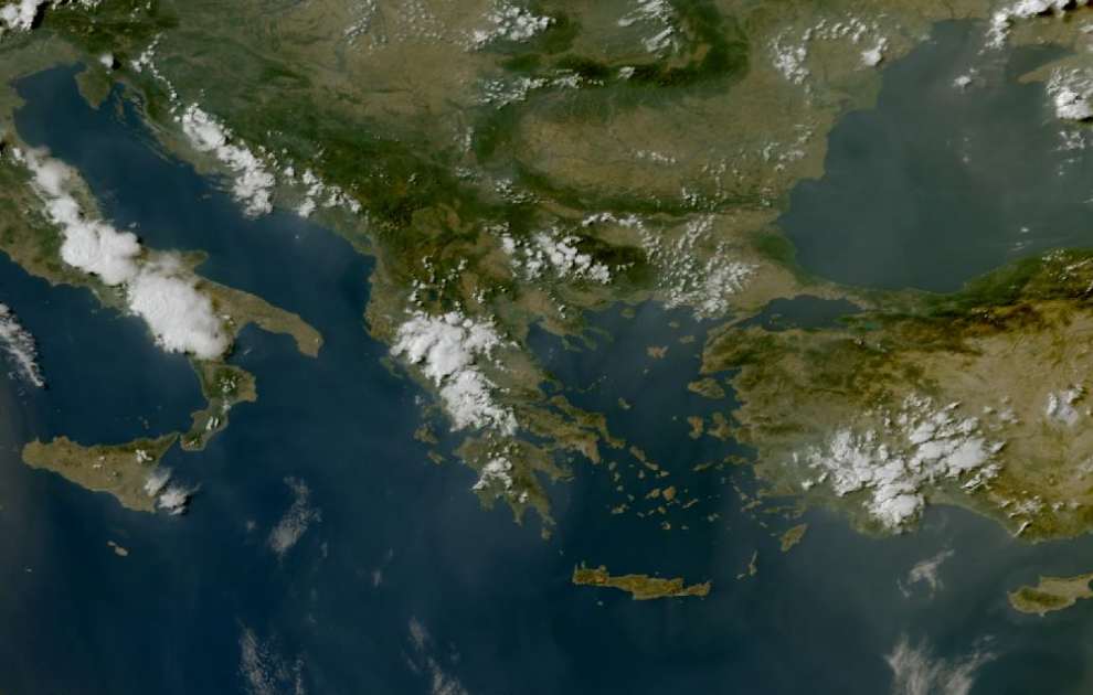 Τελευταία δορυφορική εικόνα νεφοκάλυψης