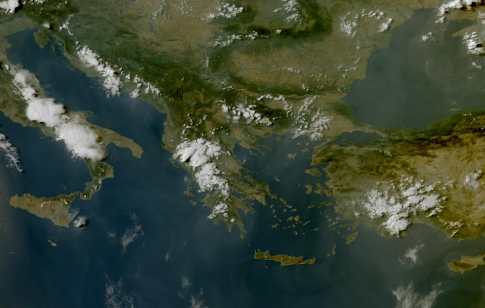 Τελευταία δορυφορική εικόνα νεφοκάλυψης